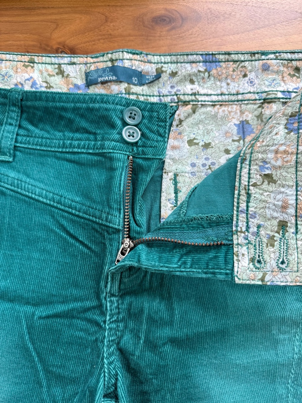 PrAna Teal Corduroy Shorts - Picture 4 of 6
